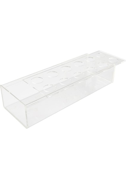 12 Delikli Şeffaf Akrilik Çiçek Vazo Dikdörtgen Çiçek Merkez Parçası (Yurt Dışından)