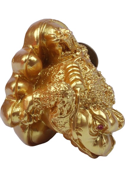 Çin Feng Shui Para Şanslı Servet Zenginlik Kurbağa Kurbağa Sikke Altın (Yurt Dışından) indirimleri