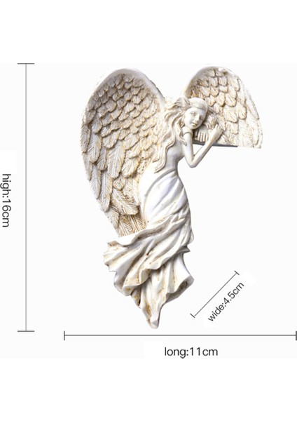 Ev Için Kalp Şeklinde Reçine El Sanatları ile Kapı Çerçevesi Melek Kanadı, Sağ (Yurt Dışından) fırsatları