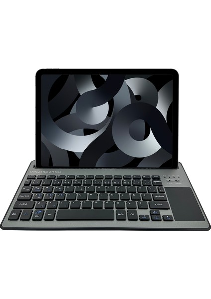 Onezero Bluetooth Klavye Touch Pad'li Kablosuz Taşınabilir Klavye 10 Metreye Kadar Çalışma Aralığı Lithium Pil 291 x 154 X16 mm ZR554