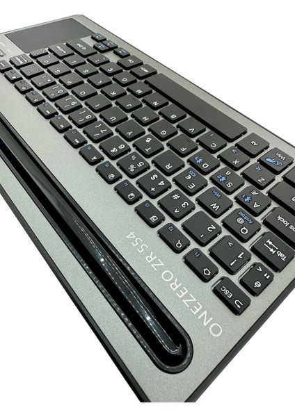 Onezero Bluetooth Klavye Touch Pad'li Kablosuz Taşınabilir Klavye 10 Metreye Kadar Çalışma Aralığı Lithium Pil 291 x 154 X16 mm ZR554 indirimleri