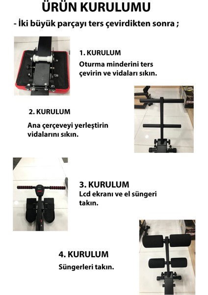 Row Shaper Kondisyon Küreği - Mekik Aleti - Fitness Aleti - Kondisyon Aleti - Alman Tasarım