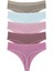 Kadın Fitilli Soft Renkler 5li Slip Külot Set - KTS4015 4