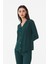 Puantiyeli Gömlek Yaka Pijama Takımı 4