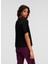 Bisiklet Yaka Baskılı Siyah Kadın T-Shirt 236W1714 4