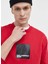 Bisiklet Yaka Kırmızı Erkek Sweatshırt 231D1804_Klj Regular Logo Sweat 1