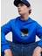Bisiklet Yaka Mavi Erkek Sweatshırt 231D1804_Klj Regular Logo Sweat 2