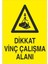 Dikkat Vinç Çalışma Alanı Uyarı Levhası Yapışkanlı Sticker 50X65 cm 1