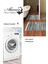 Dijital 2'li Banyo Paspas Takımı Trend Keçe Kaymaz Taban Saçaklı Iskandinav Ysabel Silver 3