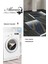 Dijital 2'li Banyo Paspas Takımı Yıldız Deri Kaymaz Taban Saçaklı Modern Daire Lacivert 3