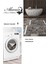 Dijital 2'li Banyo Paspas Takımı Trend Keçe Kaymaz Taban Saçaklı Modern Cedrica Bej 3