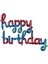 El Yazılı 16 Inç Happy Birthday Gökkuşağı Balon Set 1