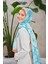 Nature Fulya Soft Şal Turuncu Su Yeşili 3041-12 2