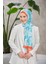 Nature Fulya Soft Şal Turuncu Su Yeşili 3041-12 3