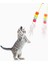 Elastik Kendinden Yapışkanlı Renkli Kedi Oyun Oltası Kedi Oyuncağı Yapışkanlı Olta Eğitim Oyuncağı 2