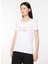 Bisiklet Yaka Düz Beyaz Kadın T-Shirt 8NTT67 3