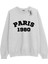 Oversize Unisex College Paris 1980 Kalın 3 Ip Baskılı Sweat 1