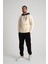 Ekru Kanguru Cepli Kapüşonlu Erkek Sweatshirt 2