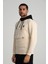 Ekru Kanguru Cepli Kapüşonlu Erkek Sweatshirt 4