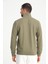 Yeşil Tam Fermuarlı Dik Yaka Armalı Erkek Sweatshirt 5
