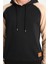 Kahve Iki Renkli Kapüşonlu Erkek Sweatshirt 3