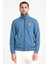 Indigo Tam Fermuarlı Dik Yaka Armalı Erkek Sweatshirt 5
