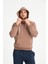 Kahve Kanguru Cepli Kapüşonlu Erkek Sweatshirt 3
