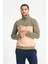 Yeşil Dik Yaka Yarım Fermuarlı Erkek Sweatshirt 2