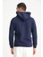 Lacivert Kanguru Cepli Kapüşonlu Erkek Sweatshirt 4