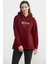 Kapüşonlu Içi Pamuklu Kalın Sweatshirt - Bordo 2