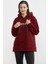 Kapüşonlu Içi Pamuklu Kalın Sweatshirt - Bordo 3