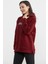 Kapüşonlu Içi Pamuklu Kalın Sweatshirt - Bordo 4
