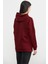 Kapüşonlu Içi Pamuklu Kalın Sweatshirt - Bordo 5