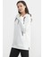 Yarım Fermuarlı Kapüşonlu Sweatshirt - Ekru 3