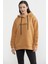 Kapüşonlu Içi Pamuklu Kalın Sweatshirt - Kamel 1
