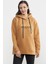 Kapüşonlu Içi Pamuklu Kalın Sweatshirt - Kamel 2