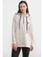 Yarım Fermuarlı Kapüşonlu Sweatshirt - Taş 3