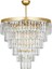 Nilsa Gold 50X50 Cm'lik Kristal Taşlı Lüks Avize - Yatak Odası - Salon - Mutfak - Hol 2