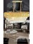 Roza Varaklı Gold 75X35 Kristal Taşlı Lüks Avize 4