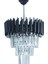 Zamira 35 Cm'lik Black Slver Kristal Taşlı Lüks Avize 3