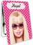 Barbie Baskılı Dikdörtgen Kişiye Özel Isim Baskılı Cep Aynası 8x6 cm (Kapaklı ve Büyüteçli) 1