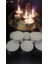 Iv Candles 6'lı Beyaz Maxi Büyük Boy Tealight Teneke Mum 4