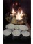 Iv Candles 6'lı Beyaz Maxi Büyük Boy Tealight Teneke Mum 5