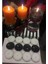 Iv Candles 6'lı Siyah Beyaz Büyük Tealight Teneke Mum 1