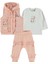 Kız Bebek 3'lü Takım 6-18 Ay Pudra 2