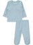 Bebek Organik Pijama Takımı 0-6 Ay Mavi 2