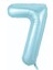 7 Rakam Açık Mavi Folyo Balon 76 cm 1