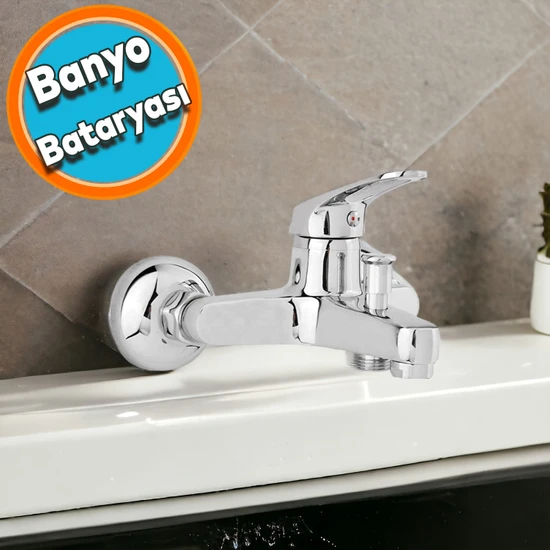 Nzb Duş Musluğu Lavabo Banyo Mutfak Bataryası Sıcak Soğuk Çift Su Girişli Musluk Batarya Evye