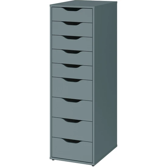 IKEA 9 Çekmeceli Stoperli Çok Amaçlı Dolap, Şifonyer, 36X116 cm Keson