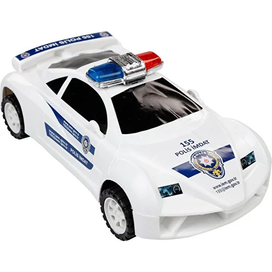 Can Oyuncak Poşette Sürtmeli Polis Arabası Sarı